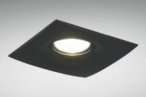 Black Square Recessed Light Fixture 